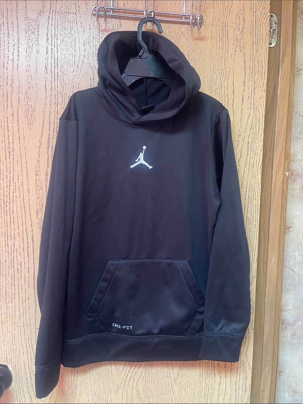 Jordan Black Pullover Hoodie with White Jumpman